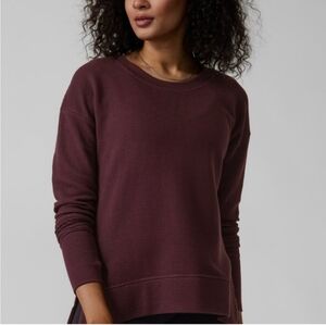 Athleta Coaster Luxe Waffle Knit/thermal Sweatshirt